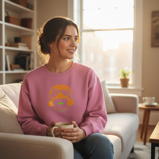 Sweat femme BOXY en coton Bio "we can do it"