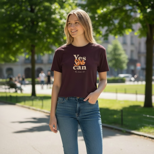 Camiseta grande de mujer de algodón orgánico "Flor"