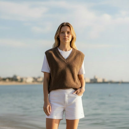 Débardeur "Marguerite" en laine mérinos