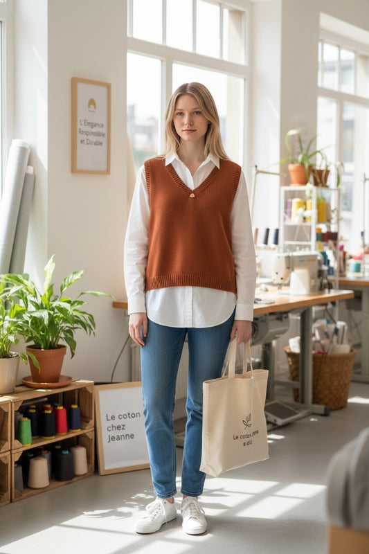 débardeur "Marguerite" en laine mérinos