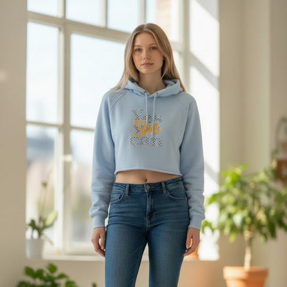 Sweat crop à capuche femme  "Jeanne"   en coton Bio