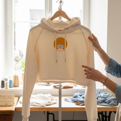 Sweat crop à capuche femme  "Jeanne"   en coton Bio