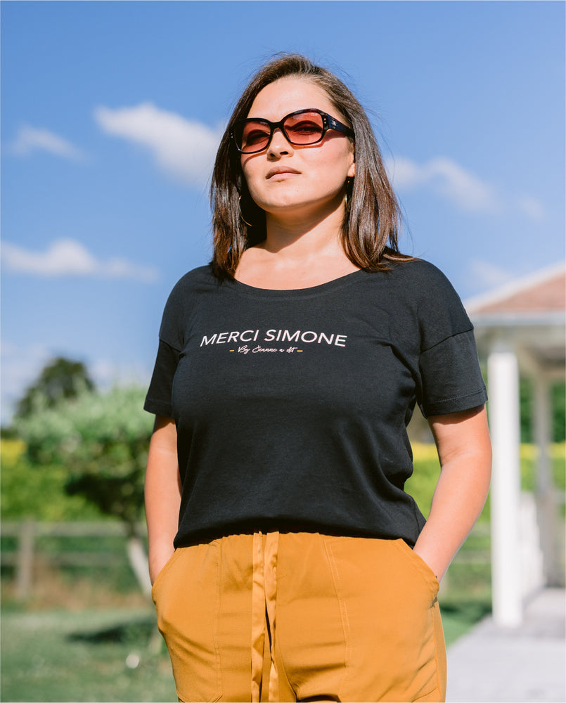 Tee-shirt Rosa " Merci Simone " en coton Bio 🌱