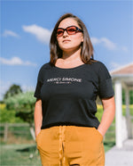 T-shirt femme en coton Bio Rosa " Merci Simone "