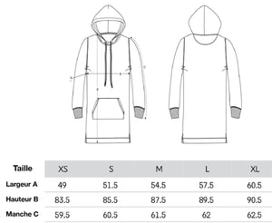 Robe à capuche en coton Bio "Zèbre "