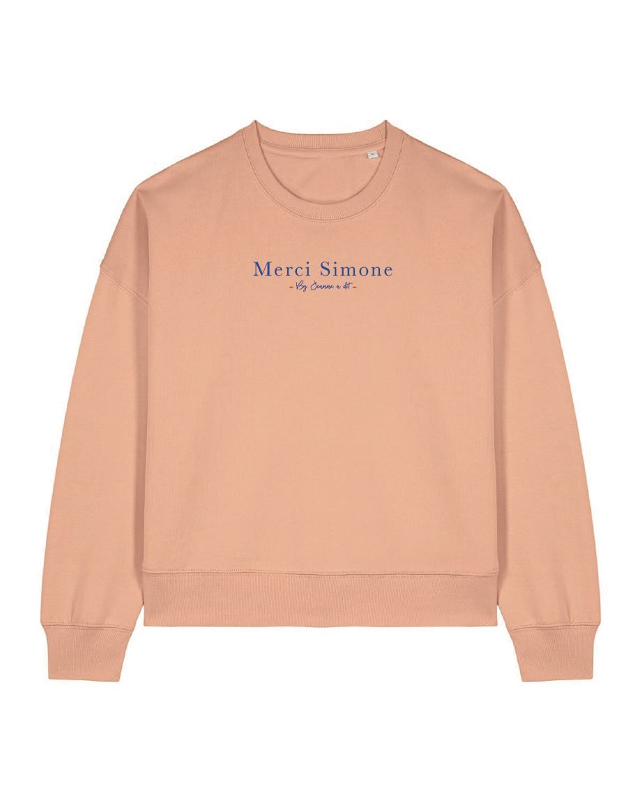 Sudadera cropped de mujer de algodón orgánico "we can do it" leopardo