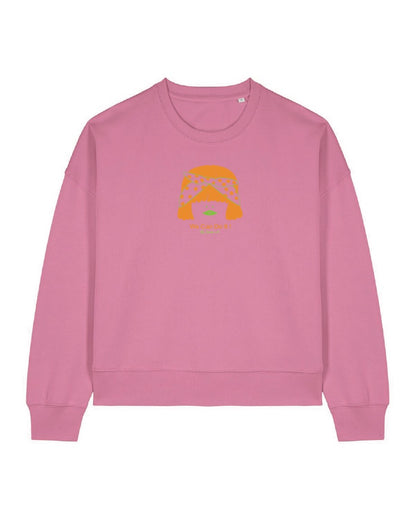 Sweat femme BOXY en coton Bio "we can do it"