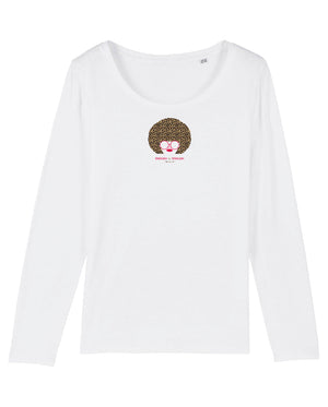 T-shirt femme à manches longues en coton Bio "Jeanne sort ses griffes" visuel mini