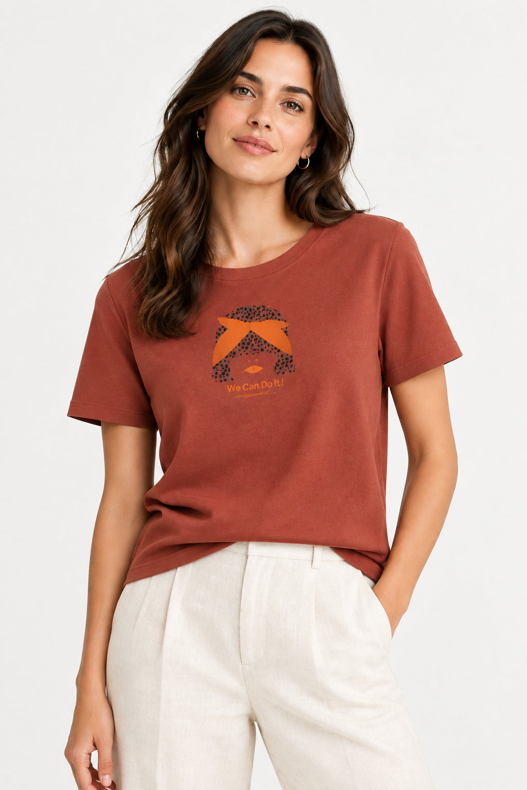 T-shirt femme Alice en coton Bio " We Can Do It "