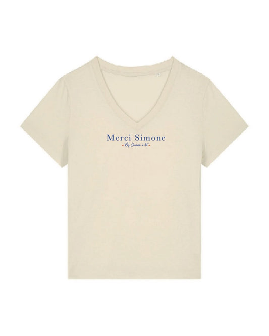T-shirt femme en coton bio George " Merci Simone "