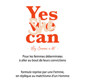 T-shirt femme Large en coton Bio " Yes she can " léopard