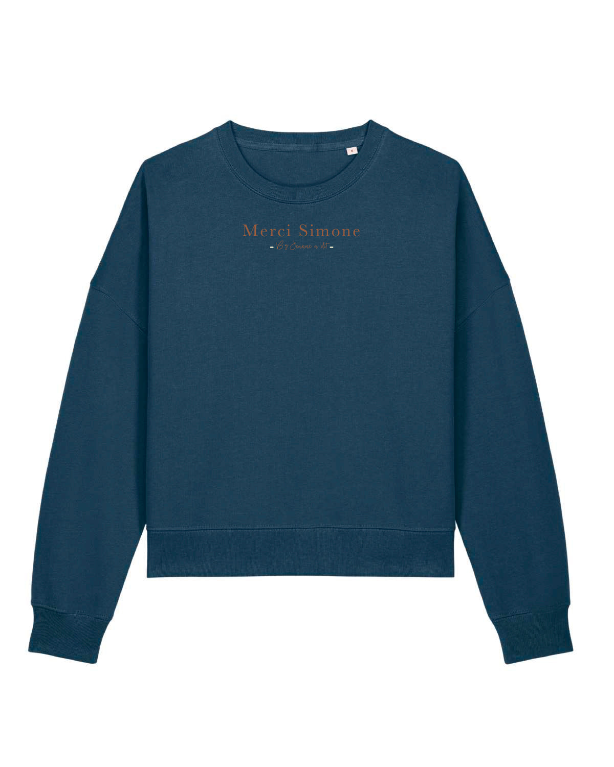 Sudadera cropped de mujer de algodón orgánico "we can do it" leopardo