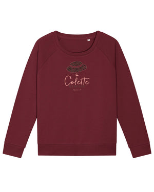 Sudadera de mujer de algodón orgánico "Colette la rebelde"