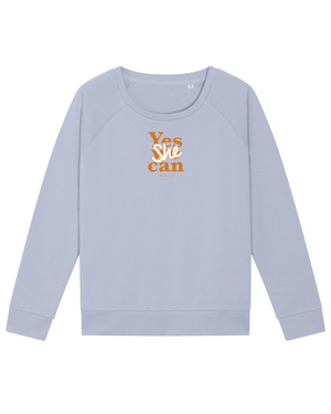 Sweat femme coton Bio "Yes she can"