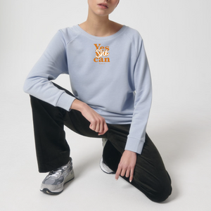 Sweat femme en coton Bio " Yes she can "