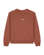 Sweat femme coton Bio "Yes she can" léopard