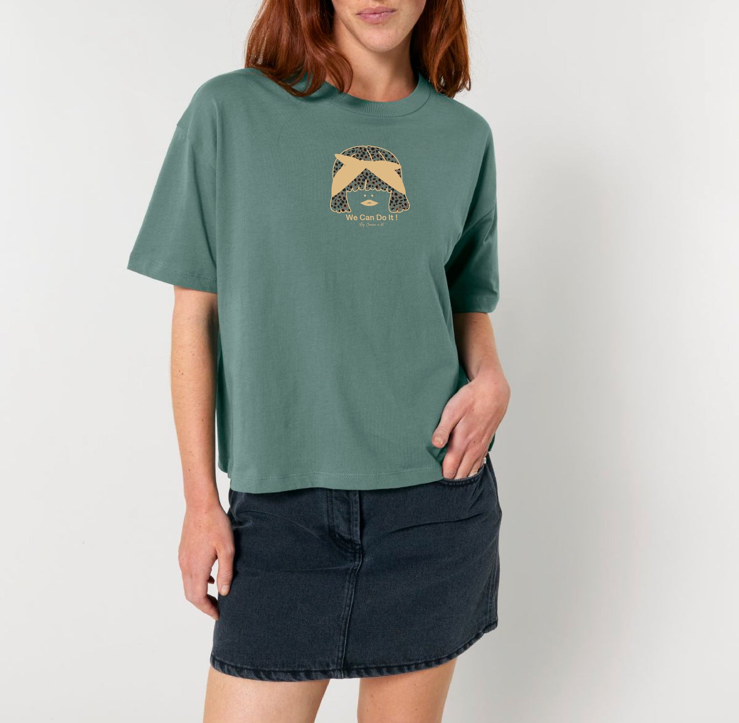 Large women's organic cotton T-shirt "Flower"