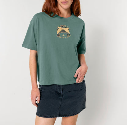 Large women's organic cotton T-shirt "Flower"