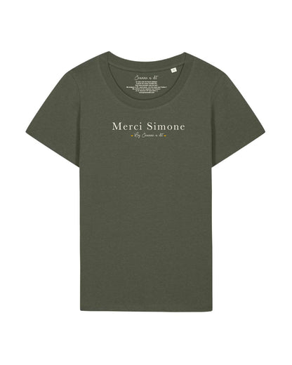 T-shirt femme Classic en coton Bio " merci simone "