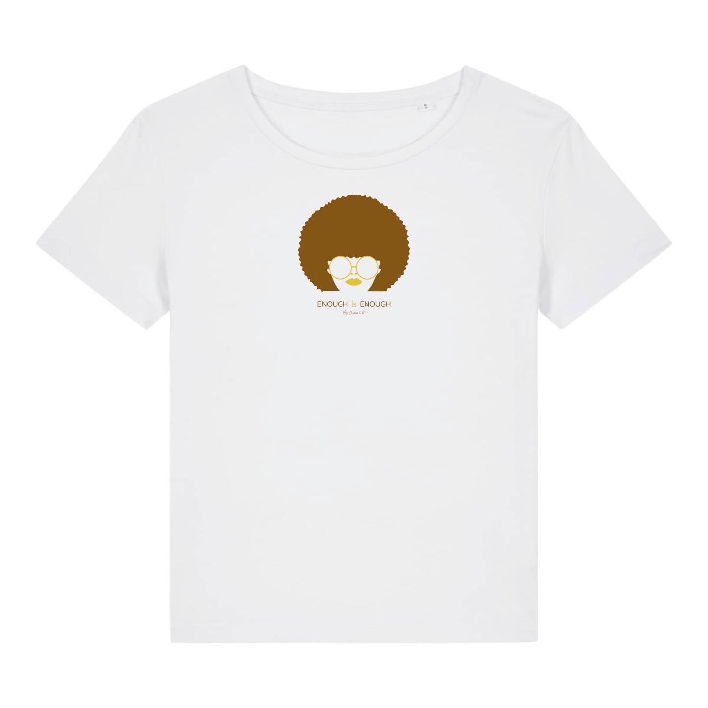 Women's organic cotton "Yes she can" leopard t-shirt