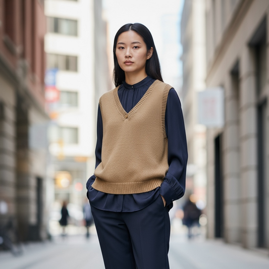 débardeur "Marguerite" en laine mérinos