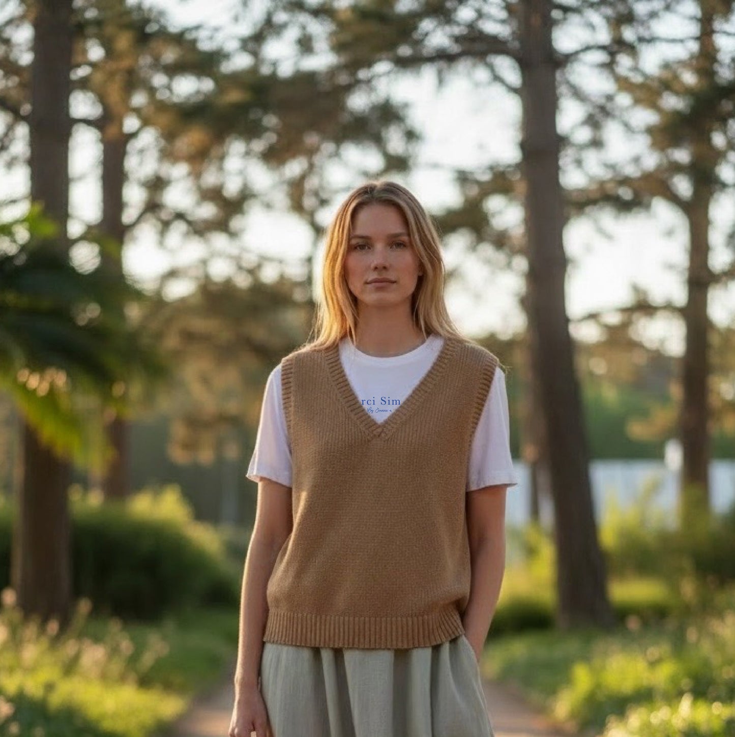 Débardeur "Marguerite" en laine mérinos