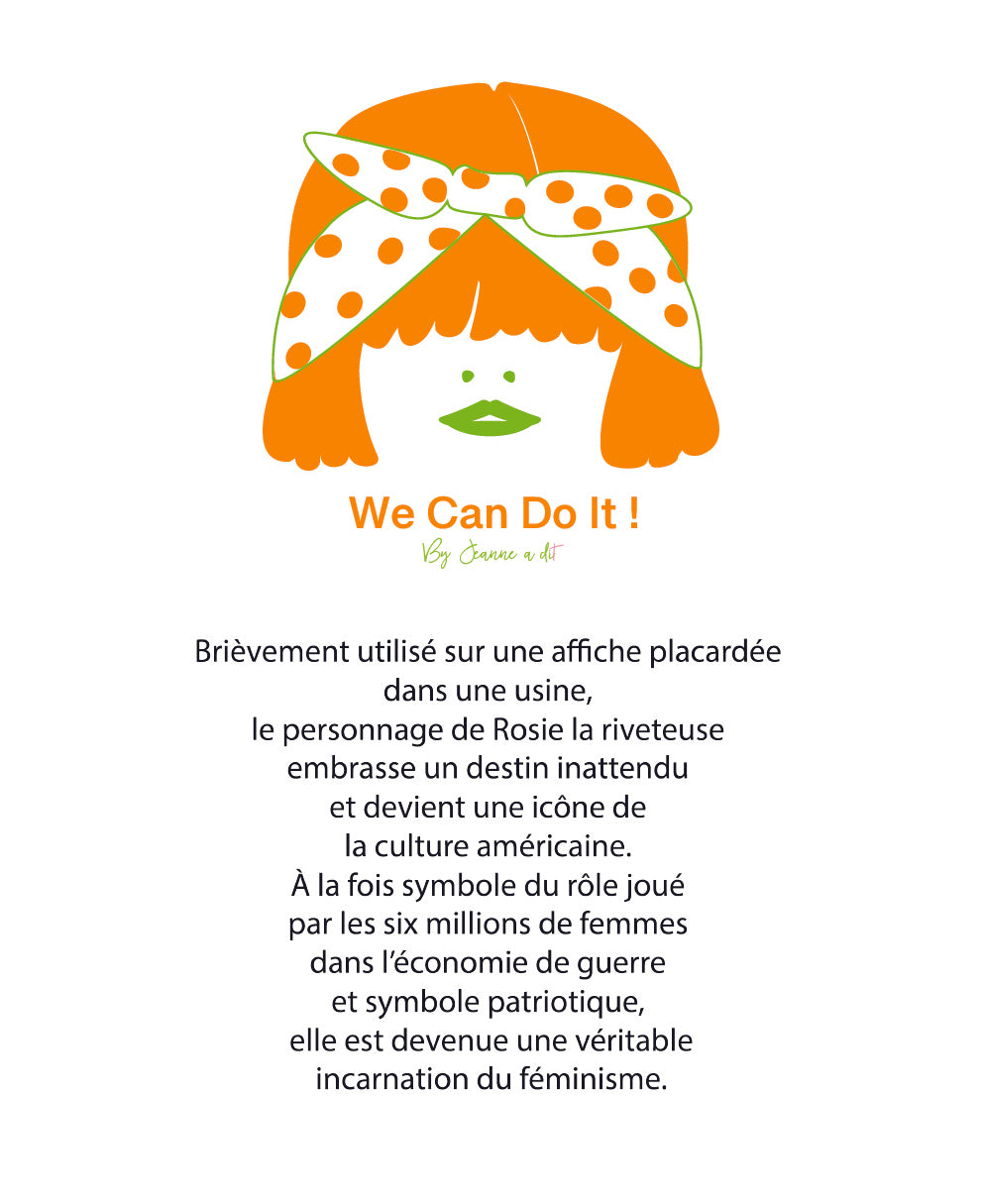 Sweat femme BOXY en coton Bio "we can do it"