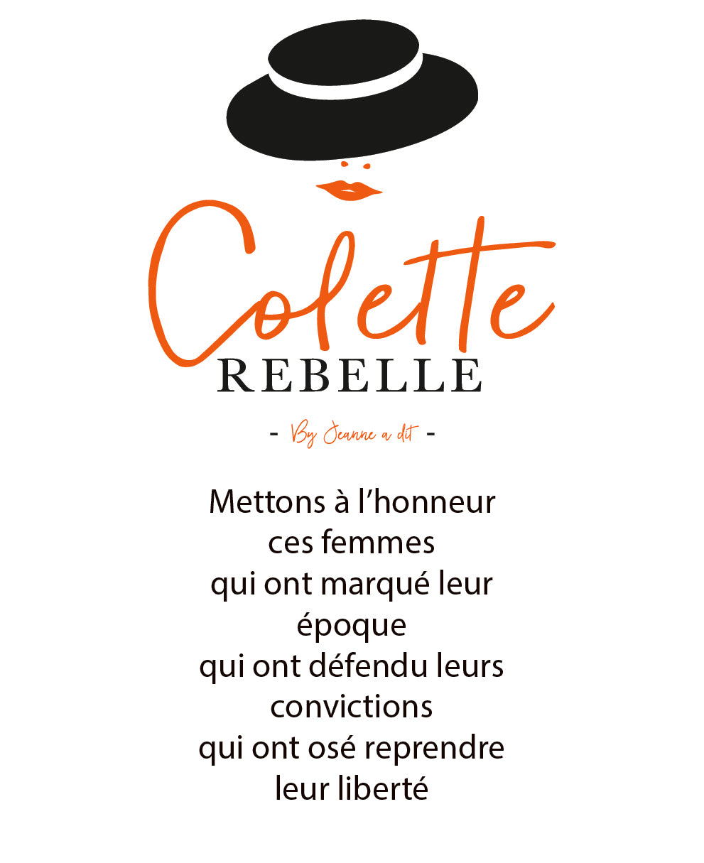 Sweat BOXY femme en coton bio à capuche  "Colette Rebelle"