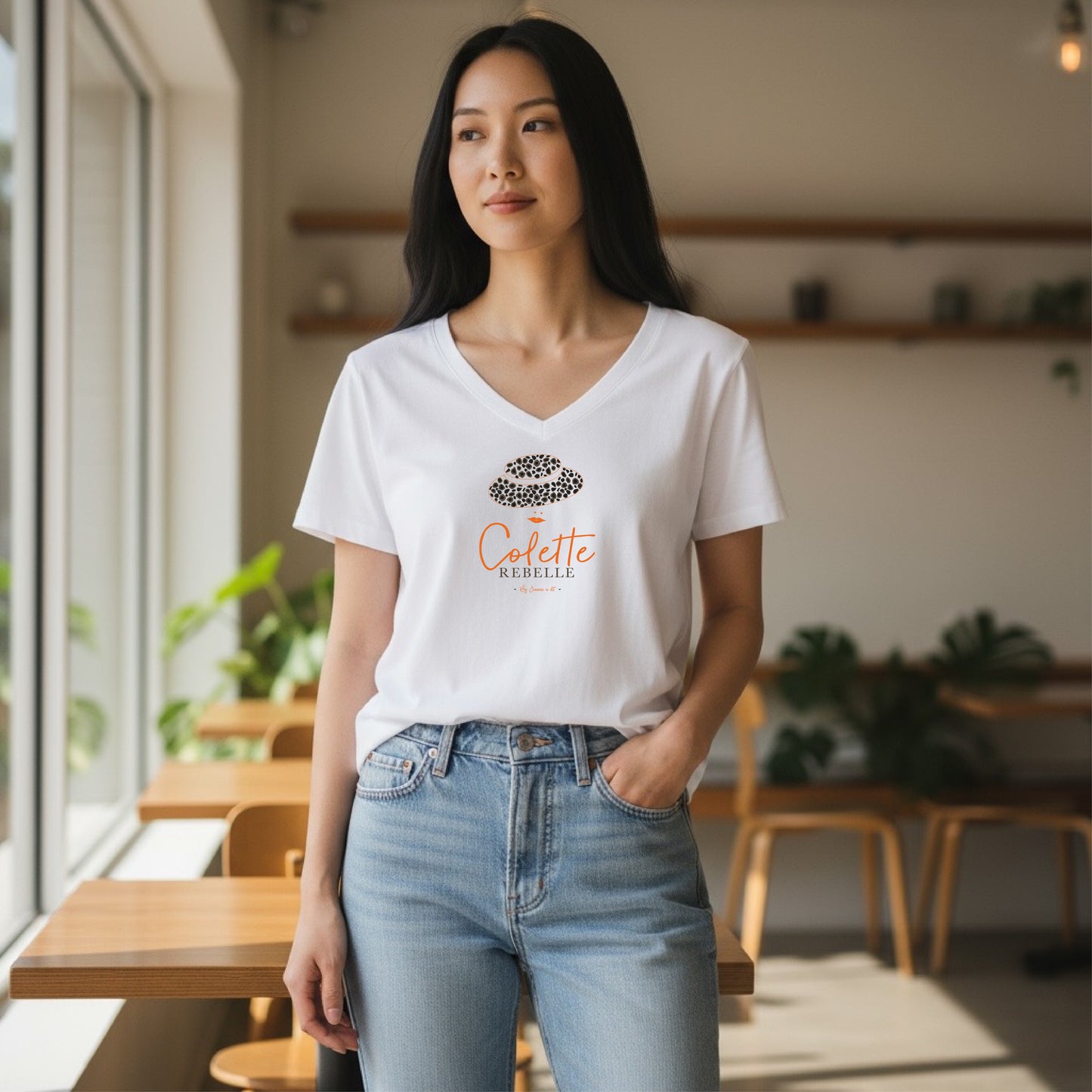 Camiseta de algodón orgánico mujer George "Colette Rebelle"