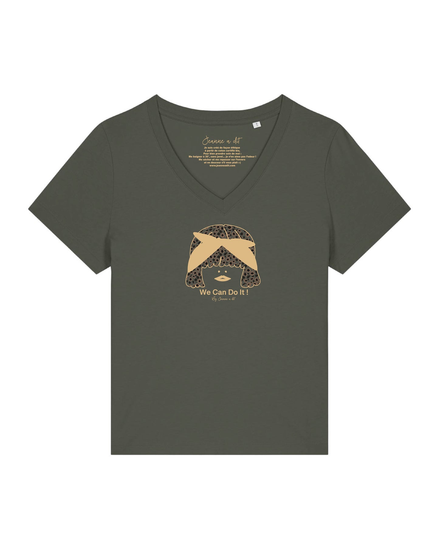 Camiseta de algodón orgánico mujer George "We can do it"