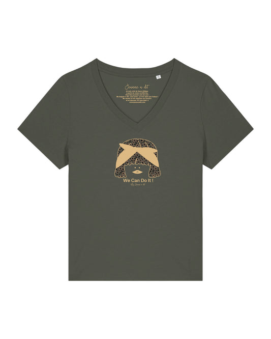 T-shirt femme en coton Bio George " We can do it "