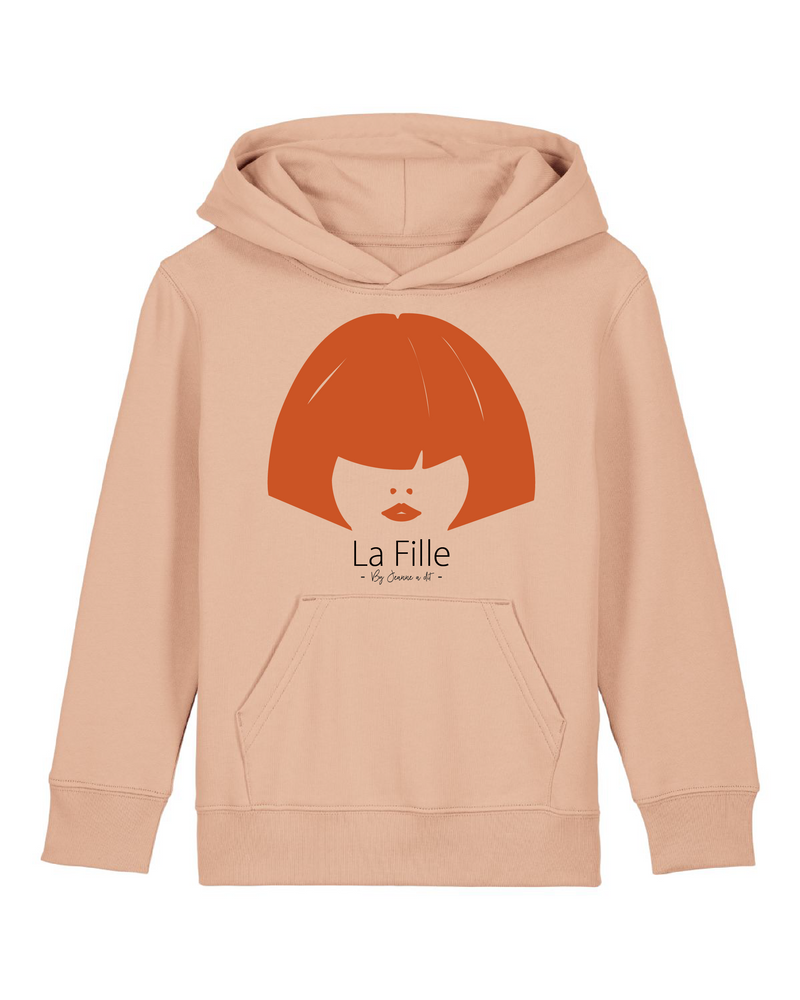 Sudadera de bebé con capucha de algodón orgánico “la fille de jeanne”