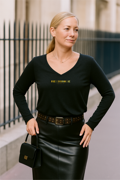 Camiseta de lino de manga larga Made in France "Marie"