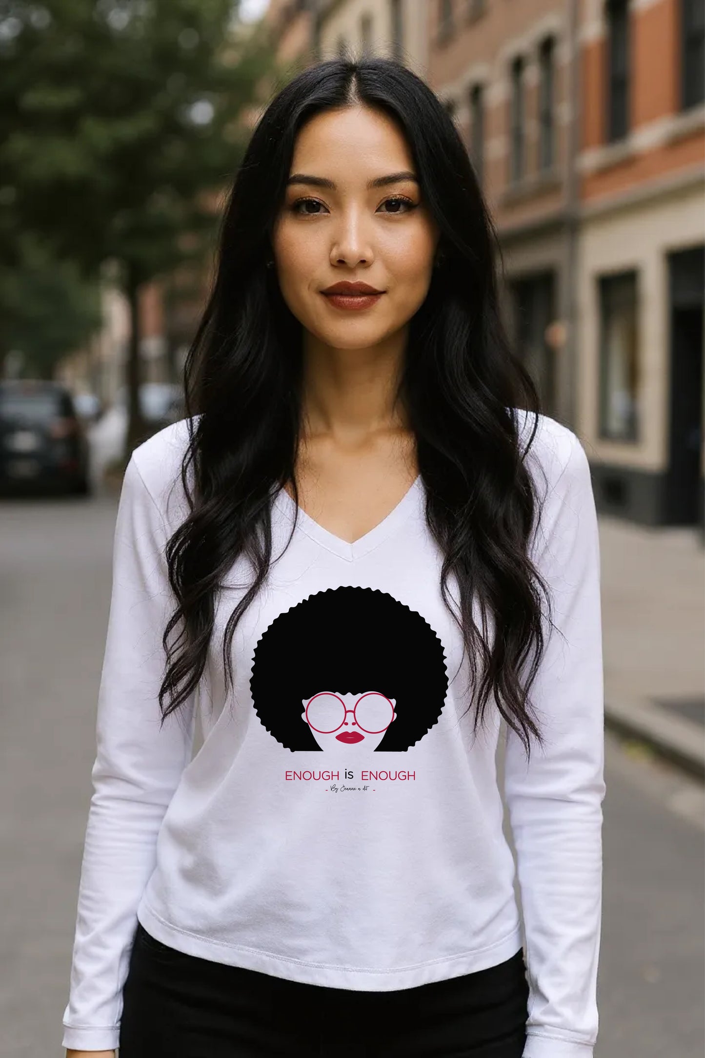 Camiseta de mujer "Iconic" de manga larga de algodón orgánico