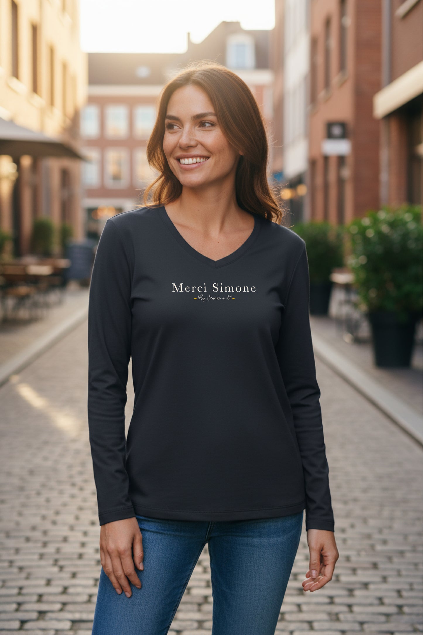 Camiseta de mujer "Iconic" de manga larga de algodón orgánico