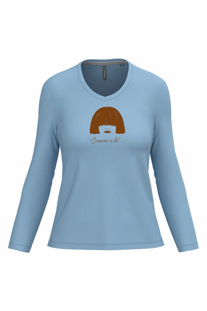 "Iconic" organic cotton long-sleeved women's t-shirt