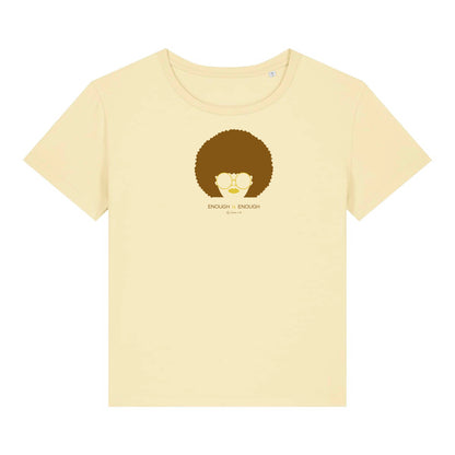 Women's organic cotton "Yes she can" leopard t-shirt