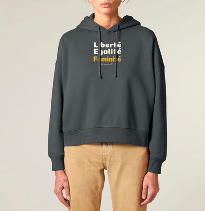 Sweat BOXY à capuche pour femme  "LEF"