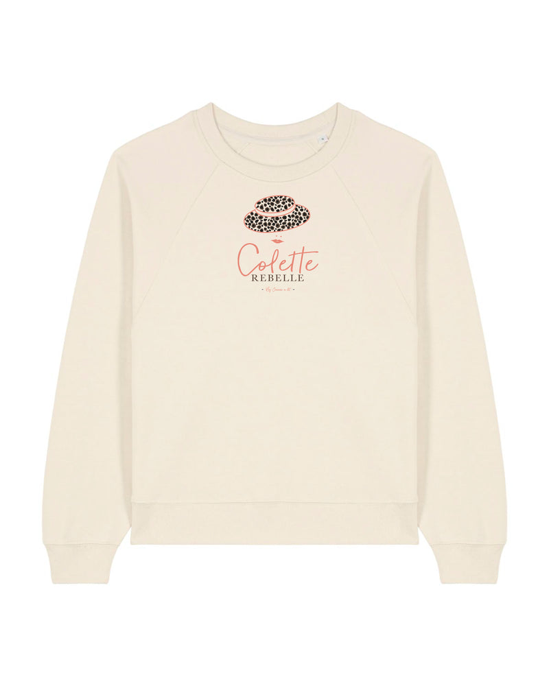 Sudadera de mujer de algodón orgánico "Colette la rebelde"