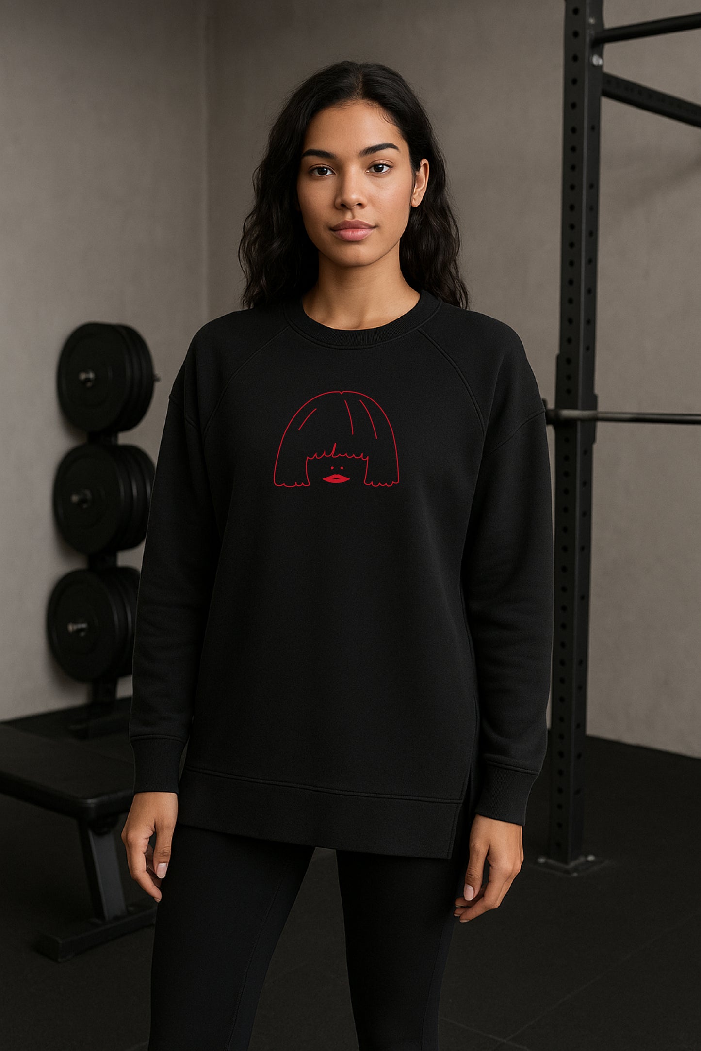 Sudadera extra de mujer "bordado icónico"