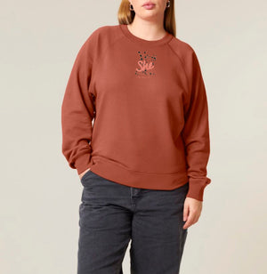 Women's organic cotton sweatshirt "Yes she can" leopard