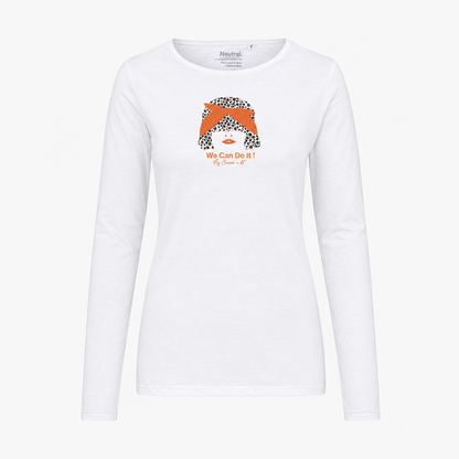 T-shirt blanc avec le visuel We Can Do It en 10x10 cm