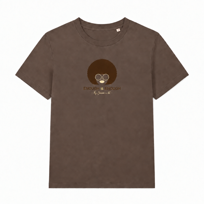 T-shirt moka à plat, signature « By Jeanne a dit »