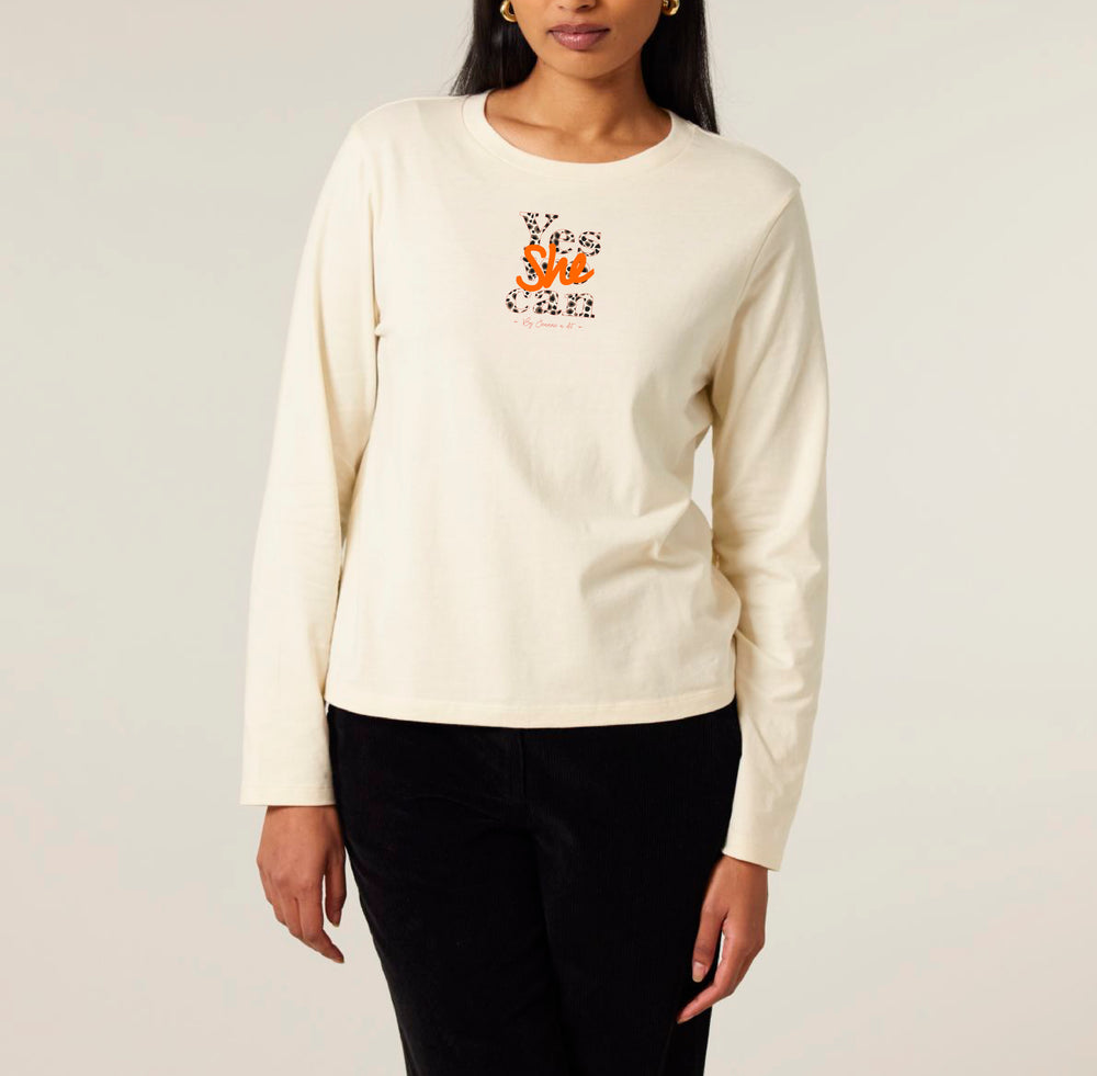 Women's long-sleeved organic cotton T-shirt "Bayadère"