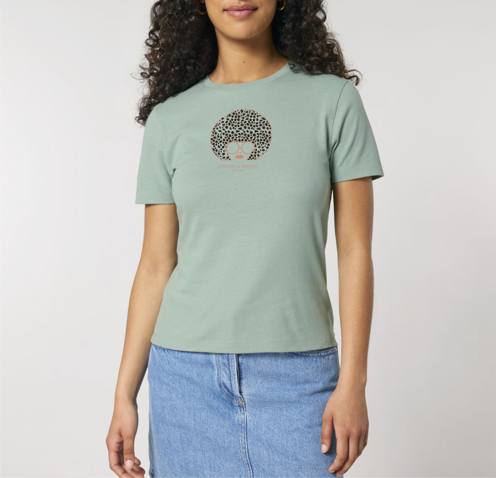 T-shirt femme en coton Bio "Enough is enough " léopard