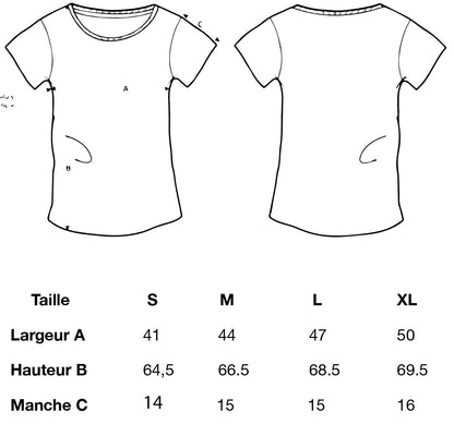 T-shirt femme en coton Bio " Yes she can " léopard