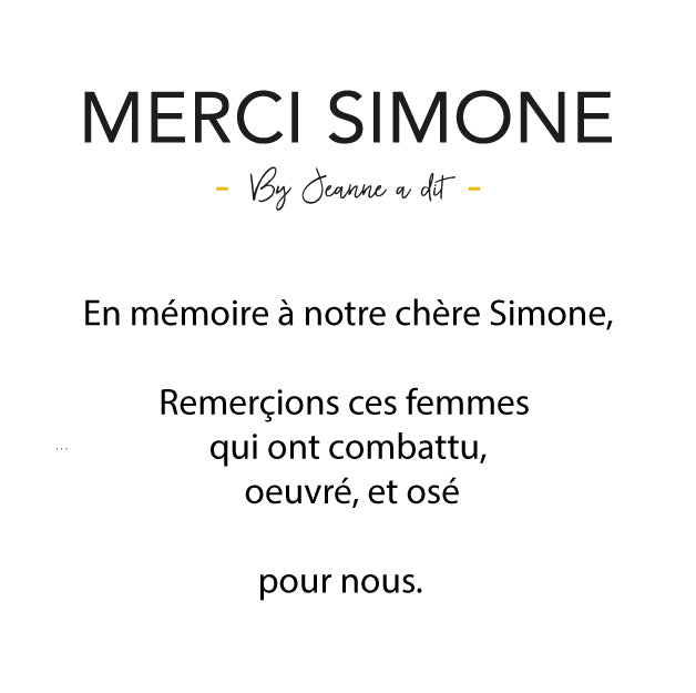 Cropissime " Merci Simone " visuel mini en coton Bio 🌱