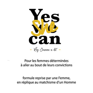 T-shirt femme en coton Bio "Yes she can"