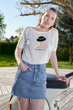 T-shirt femme en lin Made in France " Colette la rebelle "