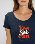 T-shirt femme en coton Bio "Yes she can"